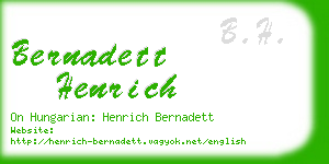 bernadett henrich business card